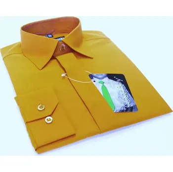 Chlapecká košile Chlapecká společenská košile žlutá hořčicová GBK26 (GBK26)