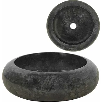 vidaXL Umyvadlo 40 x 12 cm mramor černé