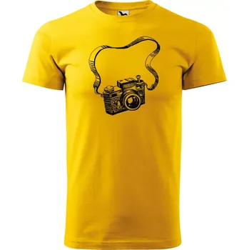 Pánské tričko Sablio Tričko s potiskem Pro fotografa - žluté L