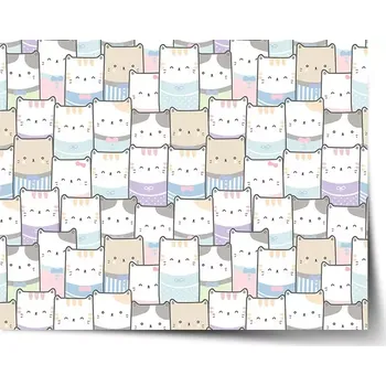 Plakát Sablio Plakát Kreslená koťátka - 60x40 cm