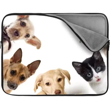 pouzdro na notebook Sablio Obal na notebook Štěňátka a koťátka - 13"