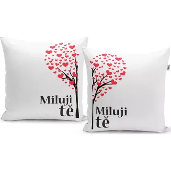 Polštář Sablio Polštáře Miluji tě: 2ks 40x40 cm