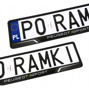 Držák SPZ PEUGEOT SPORT 206 207 208 307 308 407 COUPE podložky pod SPZ / RZ