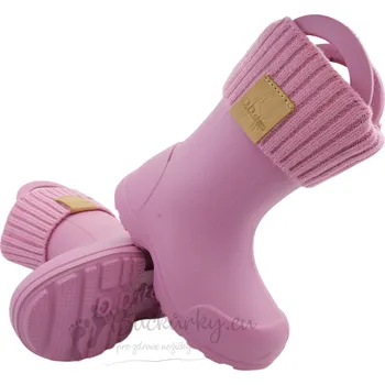 Chlapecké holínky Dětské zateplené holínky D.D.STEP I106-52973 Monet rose - vel. 24-25