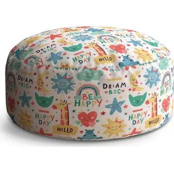 Taburet Sablio Taburet Circle Happy day: 38x48 cm