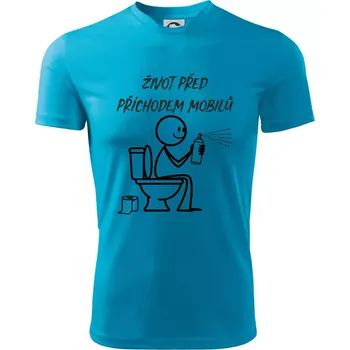 Život před příchodem mobilů - Dětské triko sportovní (dresovina) - 158 cm/12 let ( Světlý tyrkys )