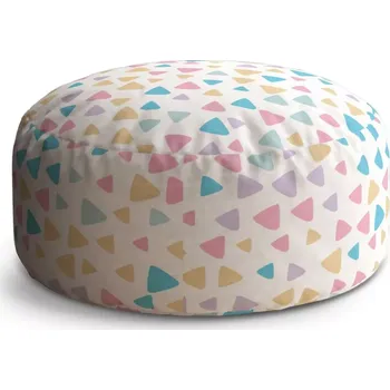 Taburet Sablio Taburet Circle Barevné trojúhelníčky: 38x48 cm