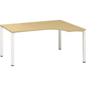 Ergo kancelářský stůl Alfa 200, 180 x 120 x 74,2 cm, pravé provedení, dezén divoká hruška, RAL9010