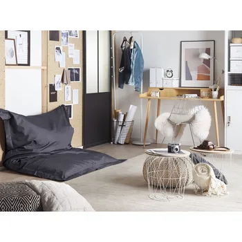 Sedací pytel Sedací vak černý 140 x 180 cm Vnitřní Venkovní Dlouhodobá stabilita objemu Nízká hmotnost Beliani