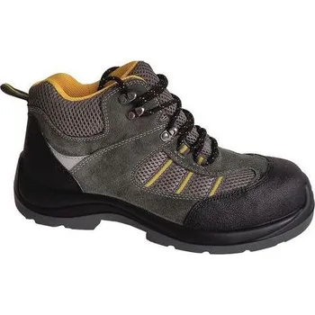 Pracovní obuv Pracovní semišové kotníkové boty Manutan Expert s ocelovou špicí, zelené/šedé, vel. 39