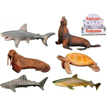 Figurka Zvířata mořská 9-15cm plastové figurky zvířátka 6 druhů