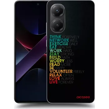 Pouzdro na mobilní telefon Picasee silikonový černý obal pro Xiaomi Poco X7 Pro 5G - Motto života