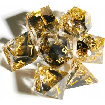 Příslušenství k deskovým hrám AUKCE U ROSSICH SADA 7 EPOXIDOVÝCH KOSTEK KOSTI RPG