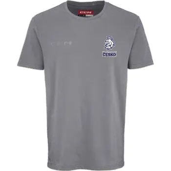 Pánské tričko CCM Triko CCM Core Česko Lev SR, Barva GRE, Velikost M 995825