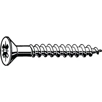 Šroub do dřevotřísky s malou zápustnou hlavou s křížovou drážkou Pozidriv Ocel Pozinkované žlutě pasivované 3X15MM