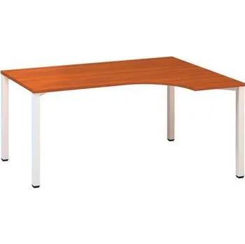 Ergo kancelářský stůl Alfa 200, 180 x 120 x 74,2 cm, pravé provedení, dezén třešeň, RAL9010