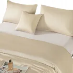 POVLEČENÍ Z BAMBUSOVÉHO VLÁKNA S BÉŽOVÝM LEMEM 140x200 + POVLEČENÍ NA POLŠTÁŘ 70x80