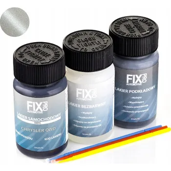 barva a nátěr na dřevo FixPro AUTO LAK CHRYSLER QWD + ZÁKLADNÍ NÁTĚR + BEZBARVÝ LAK 50ml