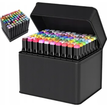 Lihové fixy oboustranné 80ks + taška Fixy Popisovače