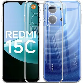 Pouzdro na mobilní telefon POUZDRO ULTRATENKÉ SLIM TPU SILIKONOVÁ GUMA PRO XIAOMI REDMI 15C 4G + SKLO