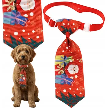 Vánoční dekorace Vánoční motýlek pro psa Jasper, motiv Santa s dárky #6