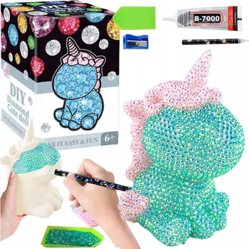 kreativní sada KREATIVNÍ SADA PRO VLASTNORUČNÍ VÝROBU DIY VELKÁ XXL DÁREK DIAMANTOVÁ VÝŠIVKA FIGURKA