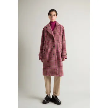 KABÁT WOOLRICH SOFT BRUSH COAT WINETASTING PIED DE POULE