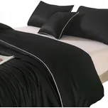 POVLEČENÍ Z BAMBUSOVÉHO VLÁKNA S ČERNOU LEMOVKOU 140x200 + POVLEČENÍ NA POLŠTÁŘ 70x80