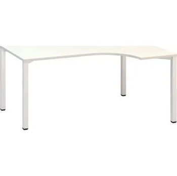 Ergo kancelářský stůl Alfa 200, 180 x 120 x 74,2 cm, pravé provedení, dezén bílá, RAL9010