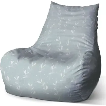 Sedací pytel Sablio Sedací vak Bean Bílé lístky: 100 x 90 x 45 cm