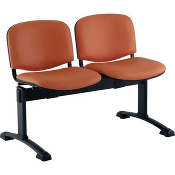 Nábytek Koženková lavice Ida, dvumístná, oranžová