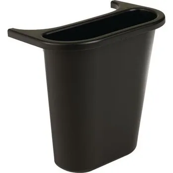 Odpadkový koš Vnější závěsný plastový odpadkový koš Rubbermaid Soft, černý, objem 4,5 l