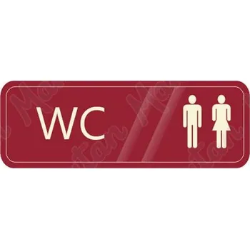 Kancelář WC muži i dámy, samolepka 200 x 70 x 0,1 mm, modrá