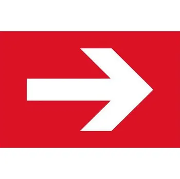 Požární fotoluminiscenční bezpečnostní tabulka - Šipka k požárnímu zařízení, plast