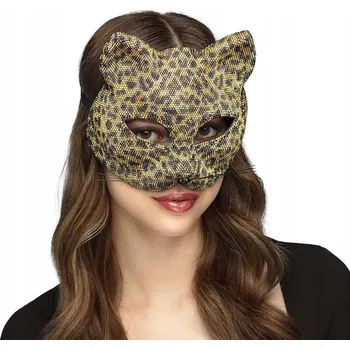 Karnevalová maska Maska na obličej Boland Benátská maska Kočka, plastová, černá