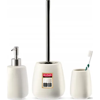 Dávkovač mýdla Sada koupelnových doplňků Kadax 3 kusy bílá