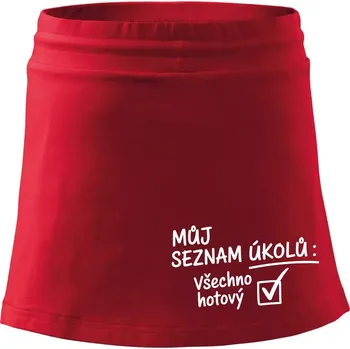 Dámská sukně Můj seznam úkolů - Sportovní sukně - two in one - M ( Červená )
