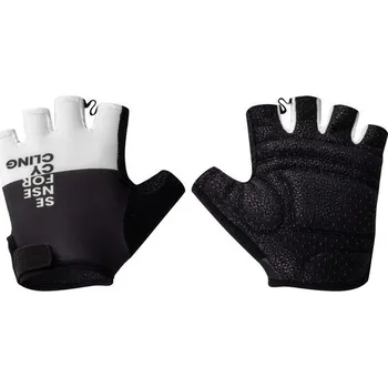 Cyklistické rukavice FORCE Letní krátkoprsté rukavice FORCE FINE, černo-bílé - L