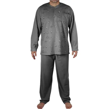 Pánské pyžamo Michal froté pyžamo pánské V1512 XL tmavě šedá