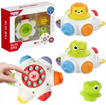 Hračka pro nejmenší EDUKAČNÍ KOSTKA AKTIVIT UFO SENZORICKÁ PRO DĚTI MONTESSORI 18m+