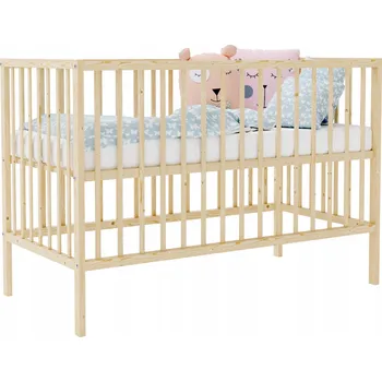 Dětská postýlka Dřevěná postýlka Bobas Magda 60 x 120 cm hnědá