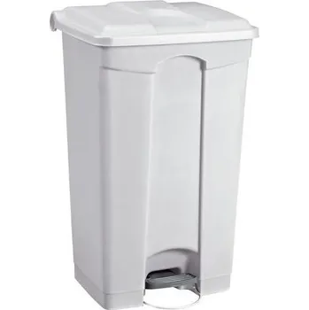Odpadkový koš Plastový odpadkový koš Manutan Expert, objem 90 l, bílý