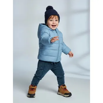 Chlapecká bunda Sinsay - Prošívaná bunda s kapucí - světle modrá - 901HD-50X - 901HD-50X-68