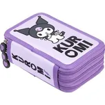 Třípatrový vybavený penál - KUROMI Violet