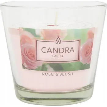Svíčka Parafínová vonná svíčka Rose & Blush Candra