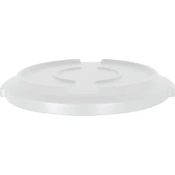 Odpadkový koš Víko na plastové odpadkové koše Manutan Expert Pure, 120 l, bílé