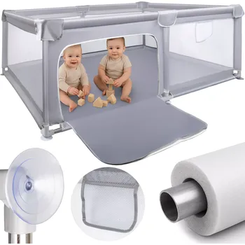 Dětská ohrádka Ohrádka KIVO 120 × 180 cm šedá