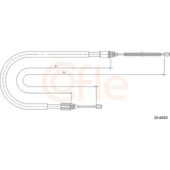 Lanko parkovací brzdy Tažné lanko, parkovací brzda COFLE CFE10.6692