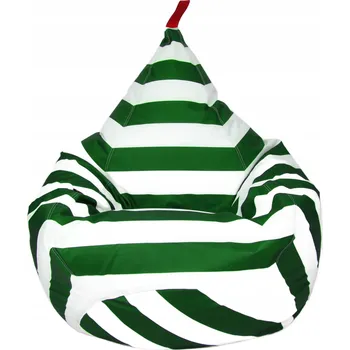 Křeslo Taburet TIPI XL sedací vak pohodlné sezení křeslo zeleno-bílý