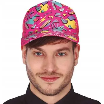 Kšiltovka KŠILTOVKA RŮŽOVÁ STYL 80. LÉTA K TEPLÁKOVÉ SOUPRAVĚ